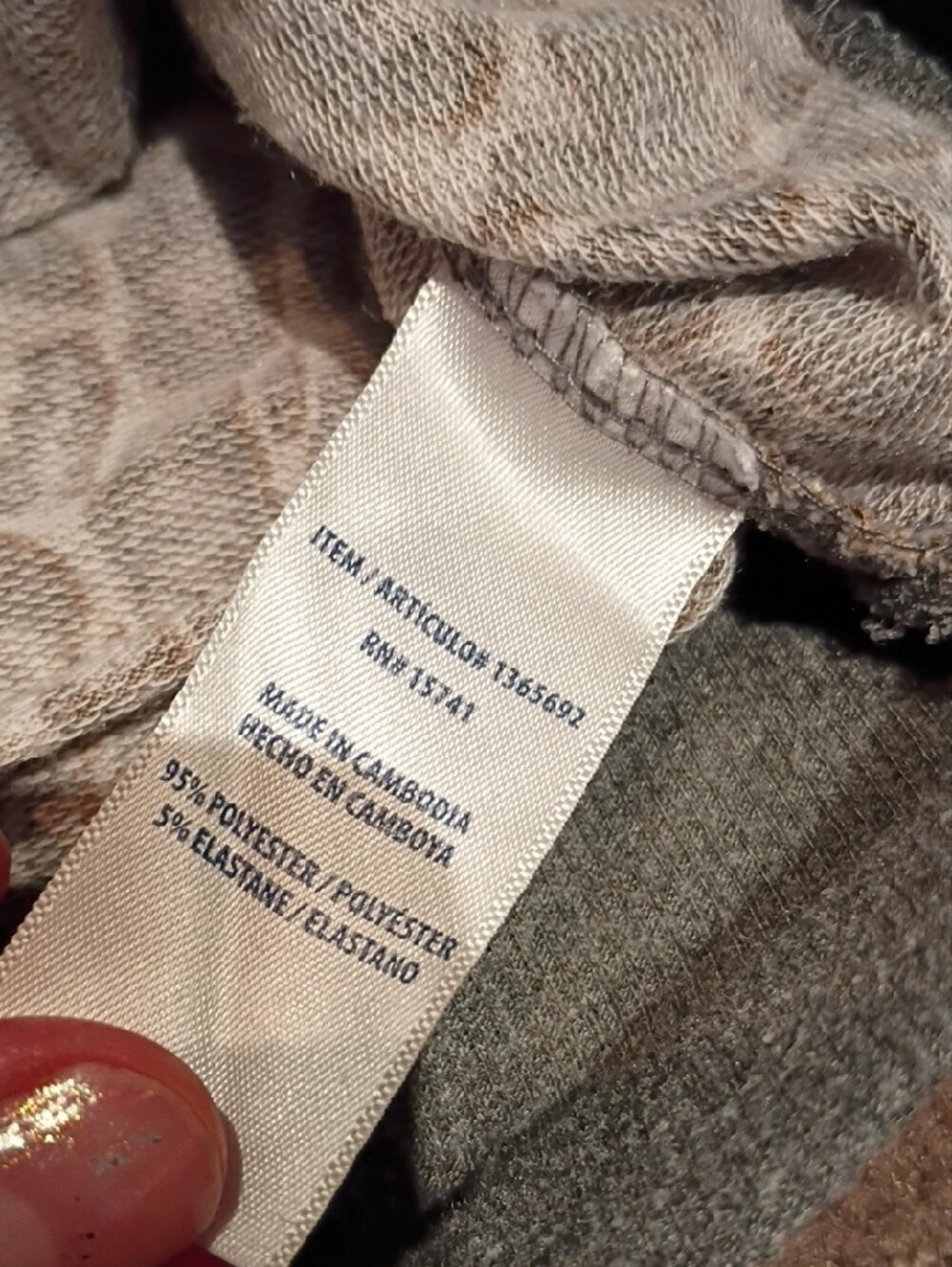 Splendid Leopard Print Crewneck Sweater with Gray Trim - Picture 3 of 6